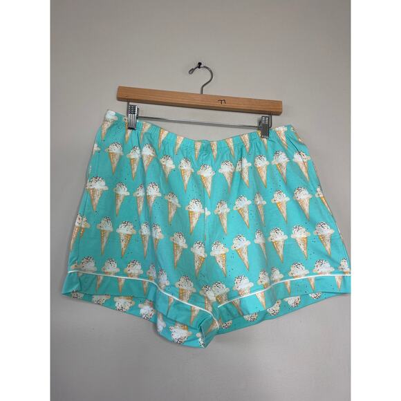 NWT Bed Head Pajamas Ice Cream Cone Print Button-Up Sleepwear Blue Size: Large - Picture 6 of 6